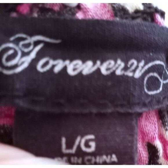 FOREVER 21 BLACK, PINK, PURPLE, & BLUE STRAPLESS DRESS SZ.L EUC. - Picture 7 of 8